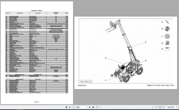 Haulotte Telehandler HLT3210 Spare Parts4000352170 2