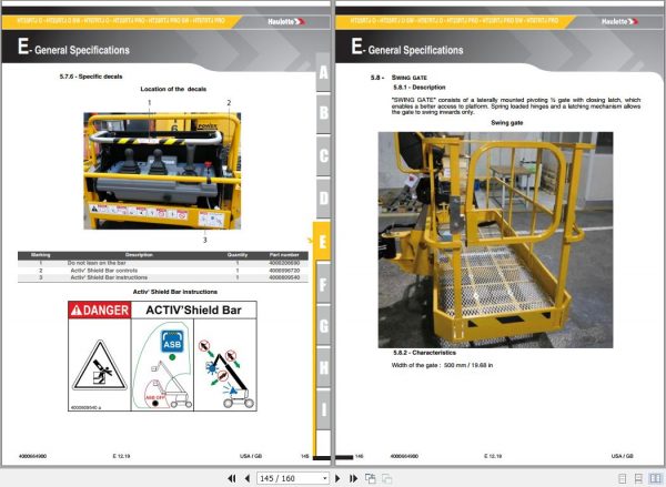 Haulotte Telescopic Boom HT2367 RTJ Maintenance Manual4000664900 3