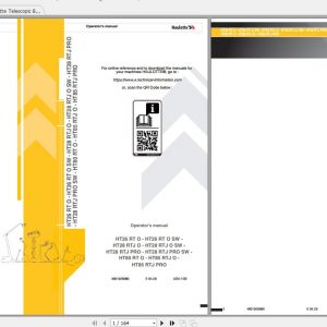 Haulotte Telescopic Boom HT26 85 RTJ Operators Manual 1