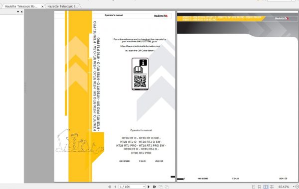 Haulotte Telescopic Boom HT26 85 RTJ Operators Manual 1
