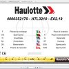 Haulotte Telescopic Boom HTL3210 Parts Manual 1