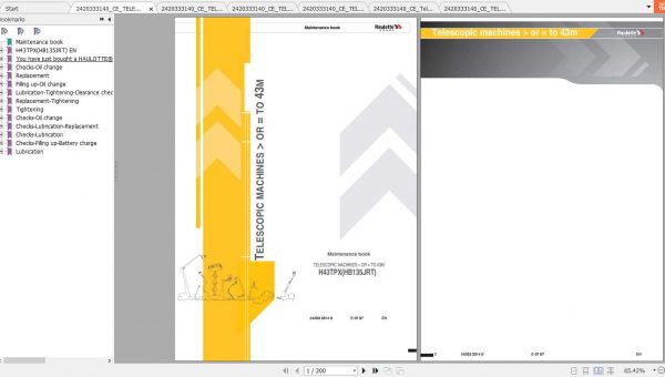 Haulotte Telescopic H28 H43 Maintenance Manual2420333140 1