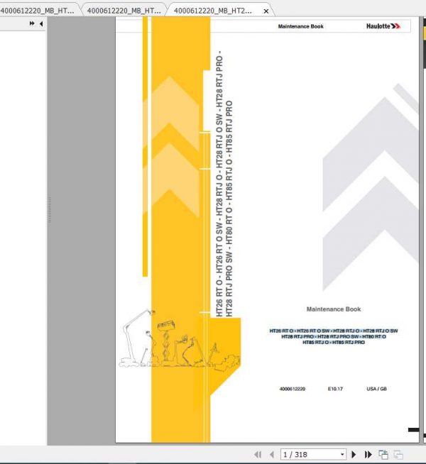 Haulotte Telescopic HT26 85 RJT Maintenance Manual4000612220 1