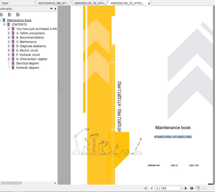 Haulotte Telescopic HT43TJ PRO Maintenance Manual 1