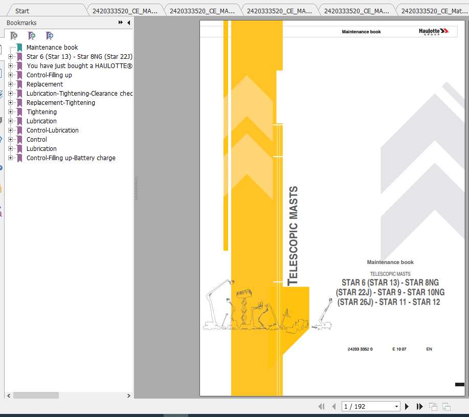 Haulotte Telescopic Star 6 12 Maintenance Manual2420333520 1