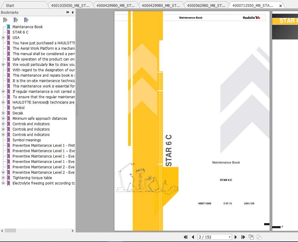 Haulotte Telescopic Star 6 13 Maintenance Manual 1