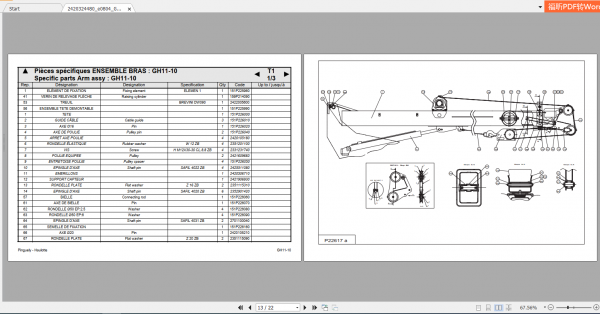 Haulotte Terrain Cranes GH11 10 Parts Manual2420324480 2