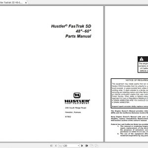 Hustler Fastrak SD 48 60 Parts Manual 1