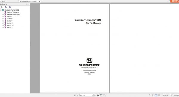 Hustler Raptor SD Parts Manual118791EX 1