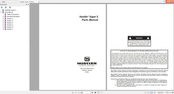 Hustler Super S Parts Manual122566 1
