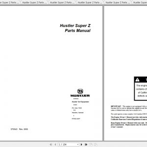 Hustler Super Z Parts Manual 1