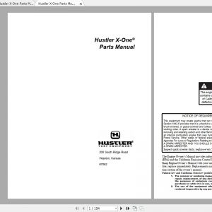 Hustler X One Parts Manual 1