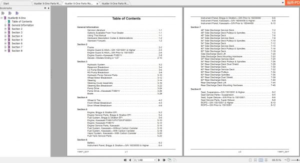 Hustler X One Parts Manual 2