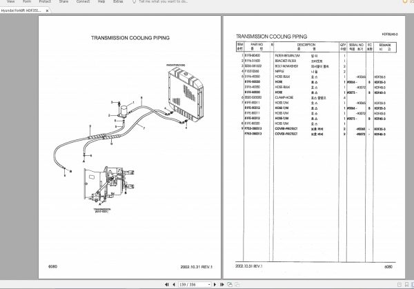 Hyundai Forklift HDF35IIIHDF45III Parts Manual 3