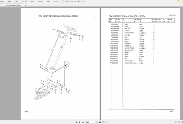 Hyundai Forklift HDF50A HDF70A Parts Manual 3