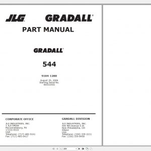 JLG Gradall TeleHandler 544 Part Manual91041280 1