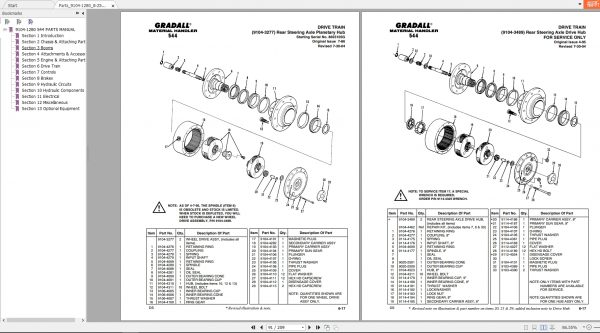 JLG Gradall TeleHandler 544 Part Manual91041280 3