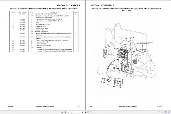 JLG Boom Lift 30354045E Operation Service Parts Manuals 3