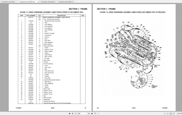 JLG Boom Lift 34HA Operation Service Parts Manuals 4