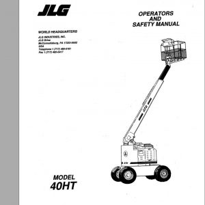 JLG Boom Lift 40HT Operation Service Parts Manuals 1