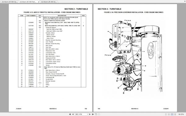 JLG Boom Lift 40H Operation Service Parts Manuals 3
