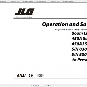 JLG Boom Lift 450AAJSeriesII Operation Service Parts Manuals 1