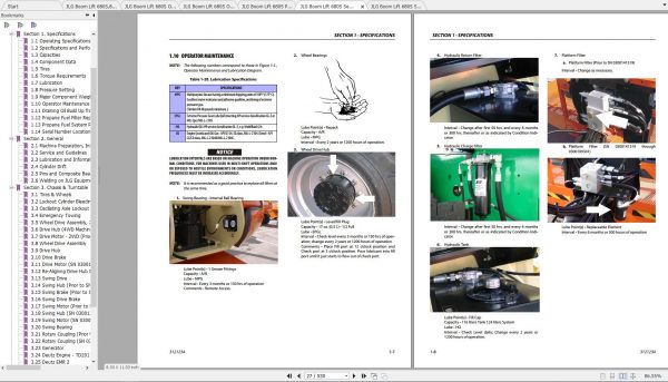 JLG Boom Lift 680S Operation Service Parts Manuals 3