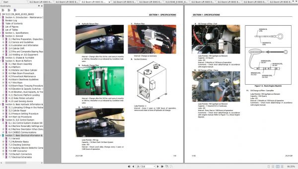JLG Boom Lift 800S 810SJ 860SJ Operation Service Parts Manuals 3