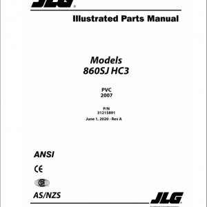 JLG Boom Lift 860SJ HC3 Parts Manual31215891 1