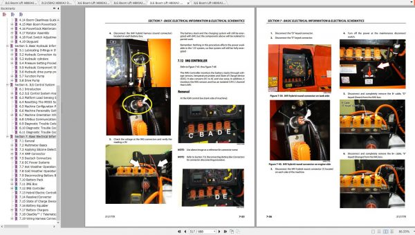 JLG Boom Lift H800AJ Operation Service Parts Manuals 3