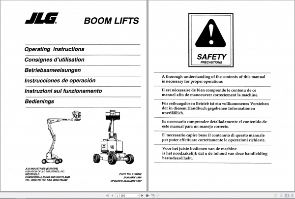 JLG Boom Lift Operation Manual3120832 1