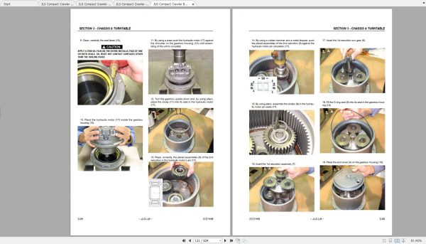 JLG Compact Crawler Boom X700AJ Operation Service Parts Manuals 3