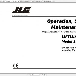 JLG Liftlux 153 22 Operators Service Parts Manuals 1