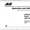 JLG Liftlux 260 25 Operators Service Parts Manuals 1