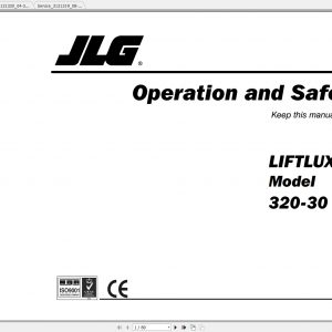 JLG Liftlux 320 30 Operators Service Parts Manuals 1