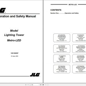 JLG Light Towers Metro LED Operation Service Parts Manuals1001206597 1Yz6vF