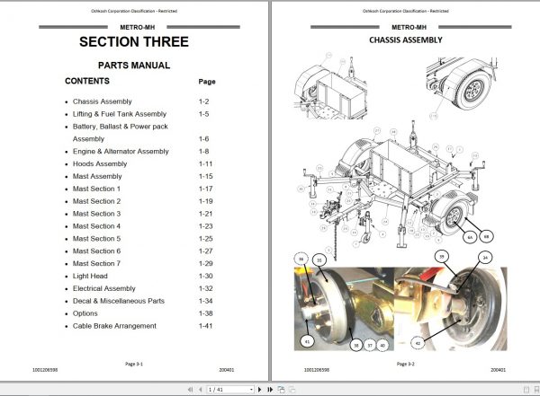 JLG Light Towers Metro MH Operation Service Parts Manuals1001206598 3