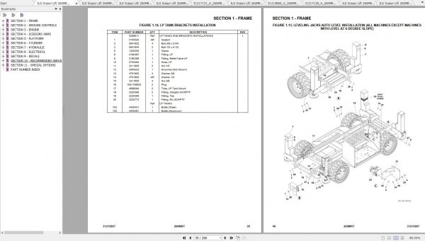 JLG Scissor Lift 260MRT Operation Service Parts Manuals 2