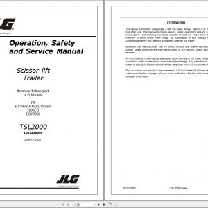 JLG Scissor Lift Supplement Operation Service Parts Manuals 3 1