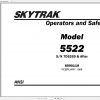 JLG SkyTrak TeleHandler 5522 Operators Safety Manual 1