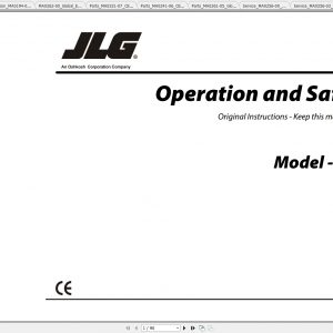 JLG TOUCAN DUOJUNIOR6JUNIOR8 Operators Service Parts Manuals 1
