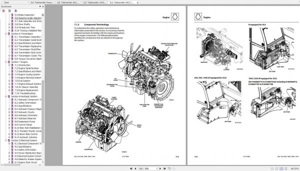 JLG Telehandler 1043 Operation, Service & Parts Manuals - Auto Repair