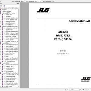 JLG Telehandler 1732 Operation Service Parts Manuals 1