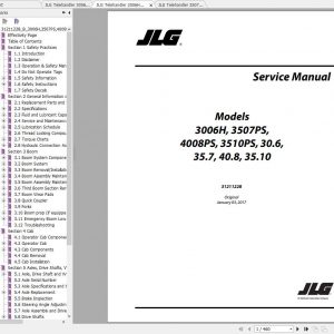 JLG Telehandler 3507 4013 Operation Service Parts Manuals 1 1