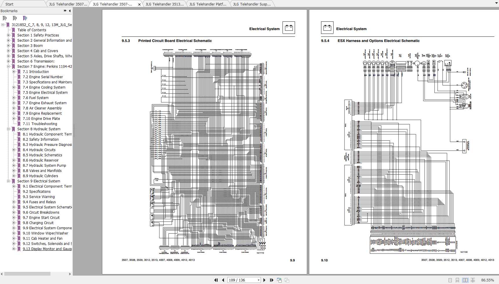 LG Telehandler 3507-4013 Operation, Service & Parts Manuals