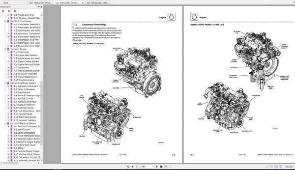 JLG Telehandler 3507PS Operation Service Parts Manuals 2