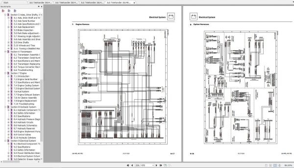 JLG Telehandler 3614RS 4017RS Operation Service Parts Manuals 3
