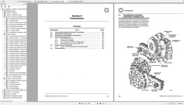 JLG Telehandler 3706PS3707PS4014PS4017PS Operation Service Parts Manuals 2