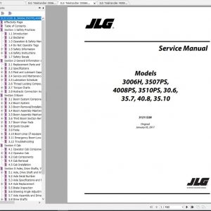 JLG Telehandler 4008PS Operation Service Parts Manuals 1