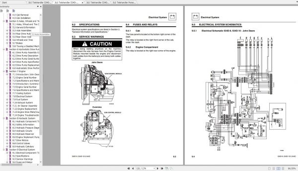 JLG Telehandler 534D 9 534D 10 Operation Service Parts Manuals 3